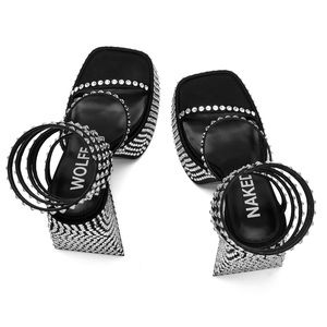 Dead stock Naked Wolfe Black Magic Diamond Heels